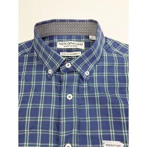 Nick Graham Everywhere Stretch Modern Fit Size 15.5 34-35 Medium Mens Shirt NWT